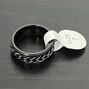 Stainless Steel Spinner Ring (size 7)